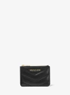 Michael Kors Jet Set Travel Small Quilted Coin Pouch In Black