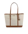 Michael Kors Jet Set Travel Travel Logo Large Tote In White
