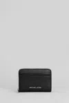 Michael Kors Jet Set Wallet In Black Leather In Black