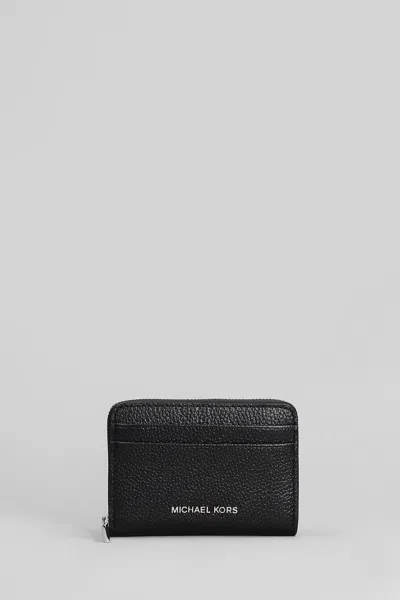 Michael Kors Jet Set Wallet In Black Leather