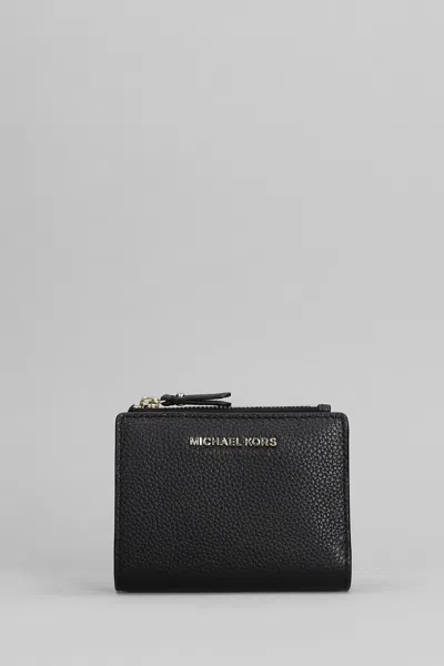 Michael Kors Jet Set Wallet In Black Leather