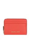 Michael Kors Zipper Wallet In Orange