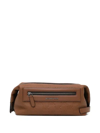 Michael Kors Jet Set Wash Bag In Brown