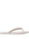 Michael Kors Jinx Crystal-embellished Flip-flops In Neutrals