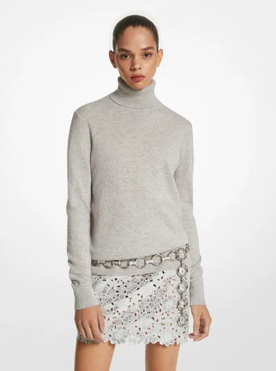 Michael Kors Joan Cashmere Turtleneck Sweater In Grey In Gray