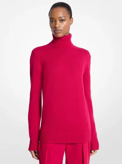 Michael Kors Joan Cashmere Turtleneck Sweater In Pink