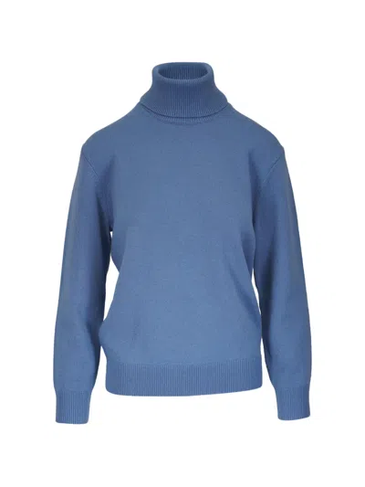 Michael Kors Joan Roll-neck Sweater In Blue