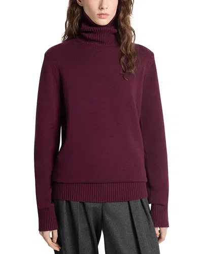 Michael Kors Joan Turtleneck Cashmere Long Sleeve Sweater In Purple
