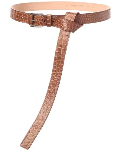 Michael Kors Jodie Croc-embossed Leather Belt
