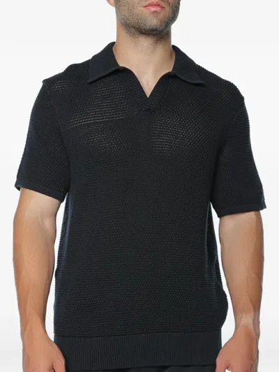 Michael Kors Johnny Textured Collar Polo Shirt In Animal Print