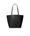 Michael Kors Jordi Large Leather Tote Bag In Black