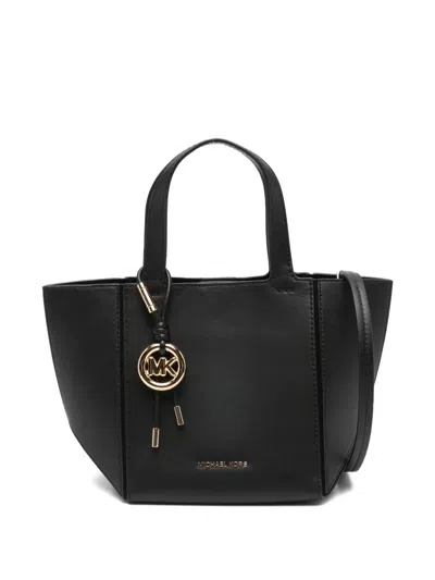 Michael Kors Jordi Logo-charm Tote Bag In Black
