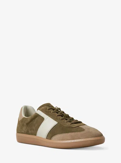 Michael Kors Jovie Color-block Suede Sneaker In Multi