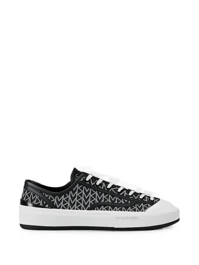 Michael Kors Jude Monogram-print Sneakers In Black