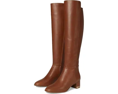 Michael Kors June Boots Women's Brown Leather Round Toe Knee-high Ver642