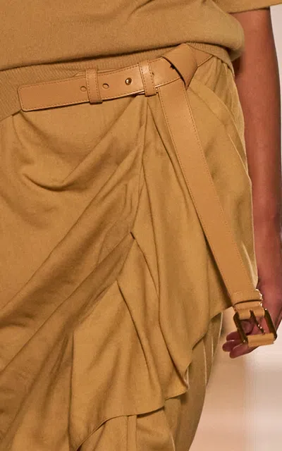 Michael Kors Kaitlin Roller Buckle Collar Stud Trouser Belt In Brown