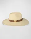 Michael Kors Karlie Straw Fedora In Multi