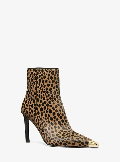 Michael Kors Kasia Cheetah Print Calf Hair Boot In Natural