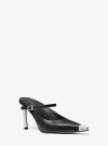 Michael Kors Kasia Leather High Mule Pump In Black
