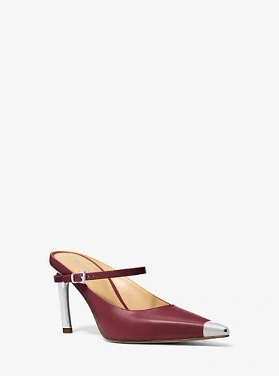Michael Kors Kasia Leather High Mule Pump In Multi