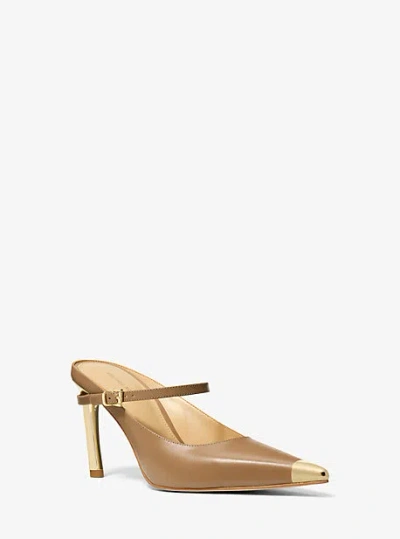 Michael Kors Kasia Leather High Mule Pump In Multi