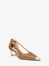 Michael Kors Kasia Leather Kitten Pump In Brown
