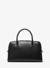 Michael Kors Kasia Medium Leather Satchel In Black
