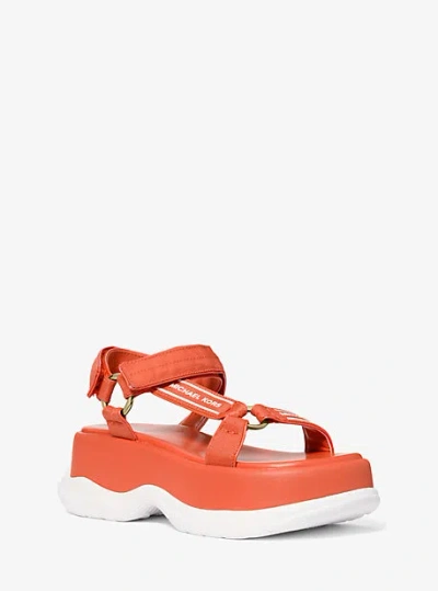 Michael Kors Katrina Nylon Sport Sandal In Red