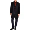 Michael Kors Kavon Mens Solid Wool Overcoat In Black