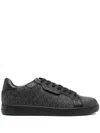 Michael Kors Keating Lace Up Sneakers In Black