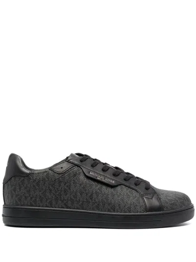 Michael Kors Keating Lace Up Sneakers In Black