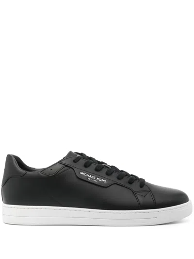 Michael Kors Keating Leather Sneaker In Black