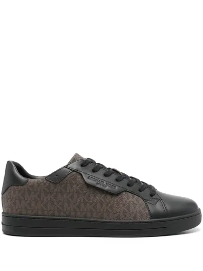 Michael Kors Keating Monogram-pattern Sneakers In Brown