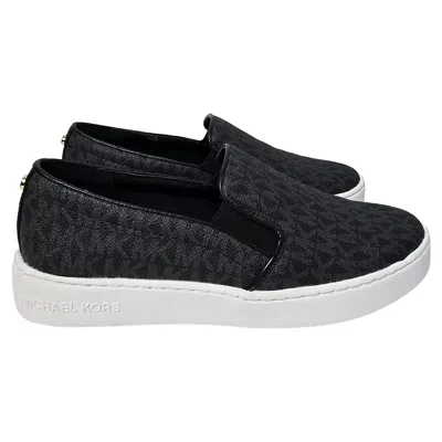 Michael Kors Keaton Logo Slip-on Sneaker In Black Coated Canvas