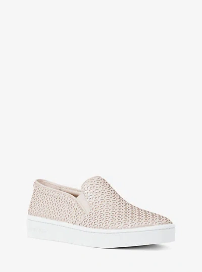 Michael Kors Keaton Perforated Slip On Sneaker In Animal Print