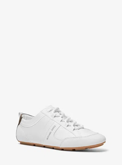 Michael Kors Keely Leather Trainer In White
