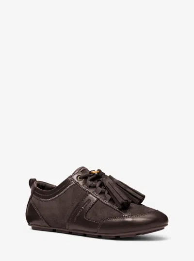 Michael Kors Keely Tassel Suede Trainer In Multi