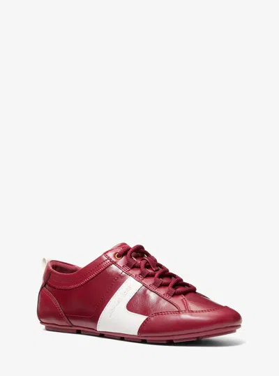 Michael Kors Keely Trainer In Burgundy