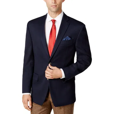 Michael Kors Keith Mens Classic-fit Stretch Two-button Blazer In Blue