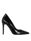 Michael Kors Keke Black Patent Leather Pump In Black