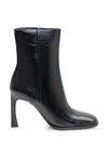 Michael Kors Kelsea 40f4klhe6l Boots Womens 7 Black Leather Ankle Bootie Zogg82 In Black