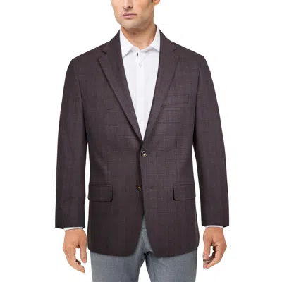 Michael Kors Kelson Mens Plaid Modern-fit Sportcoat In Black