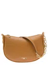 Michael Kors Chain Strap Curved Shape Shoulder Bag In Beige