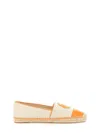 Michael Kors Monogram-embroidered Espadrilles In Orange