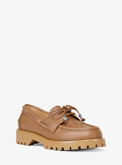 Michael Kors Kenny Leather Loafer In Brown