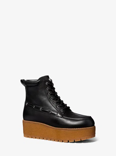 MICHAEL KORS KENNY LEATHER PLATFORM BOOT