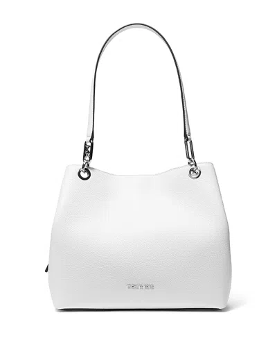 Michael Kors Kensington Large Shoulder Tote In Optic White
