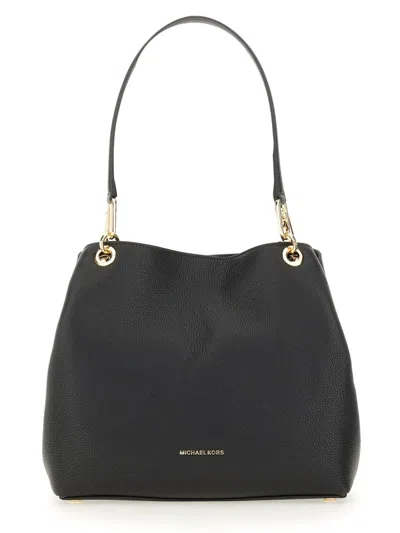 Michael Kors Kensington Leather Tote In Black