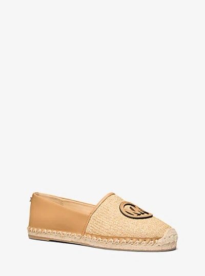 Michael Kors Kenzie Mixed-media Espadrille In Brown