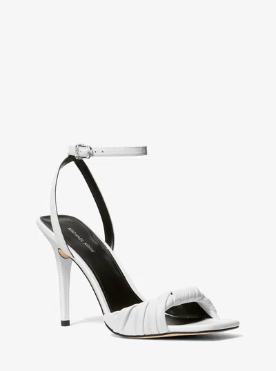 Michael Kors Kiana Leather Sandal In White